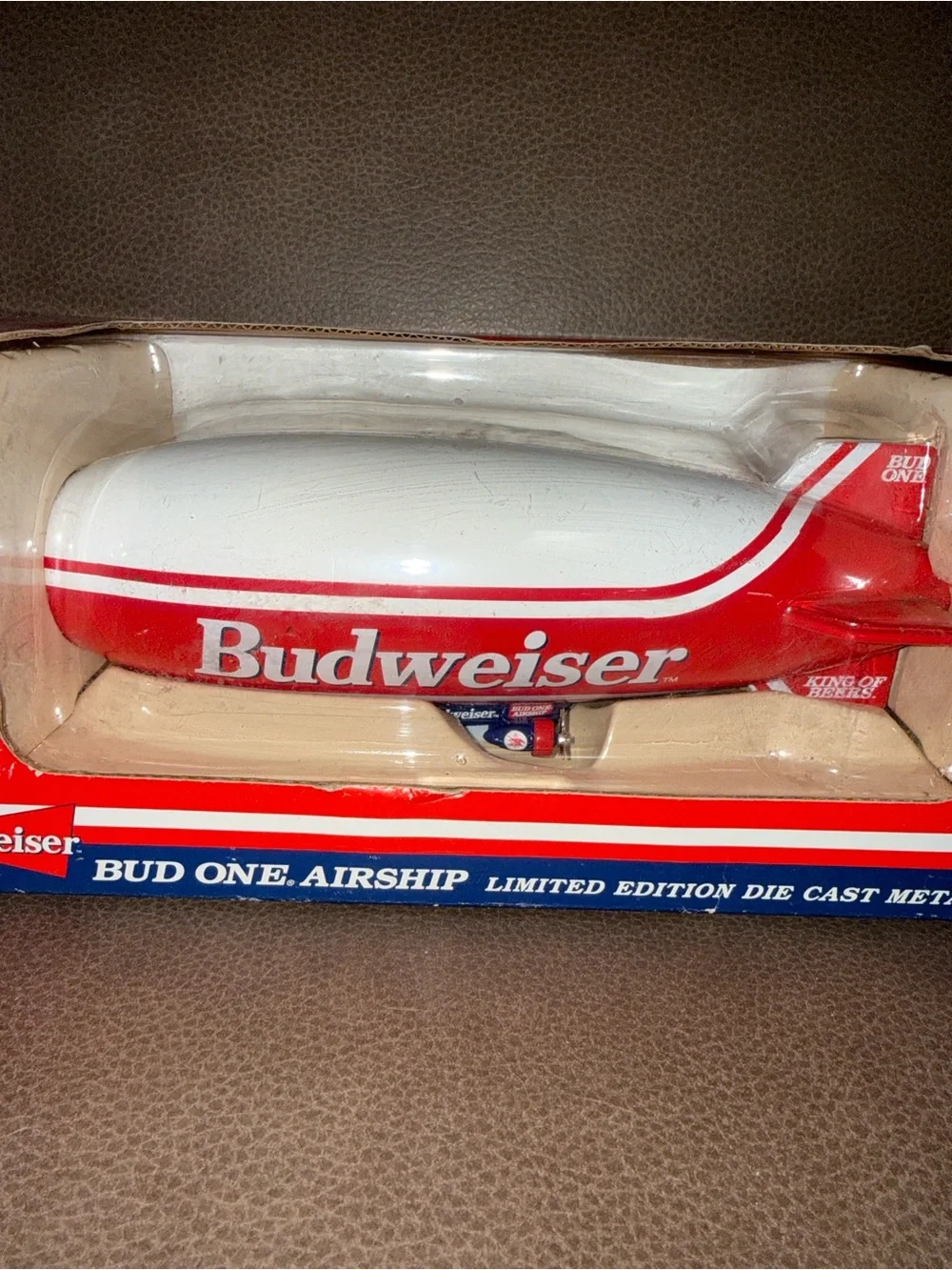 Budweiser Red and White Collectible Airship Bank